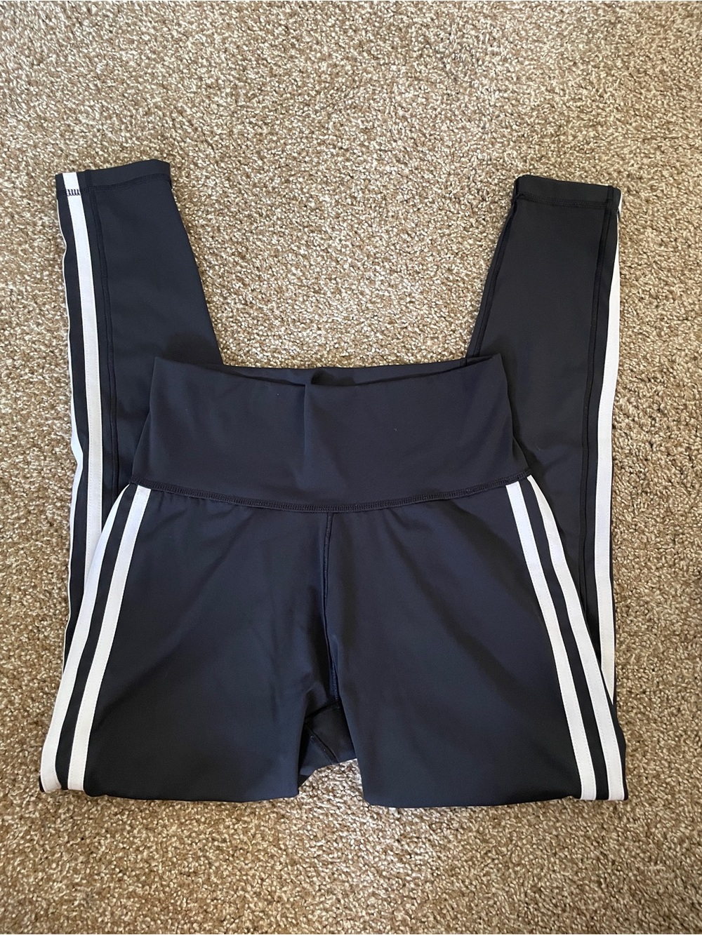 adidas Black Performance Leggings with Subtle Logo